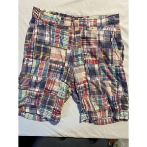 Polo By Ralph Lauren Prospect Shorts patchwork Plaid‎ Chino Shorts Men's 29 VTG